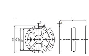 Rohrventilator MP / T Serie 400 V, 1950 bis 3300 m³/h
