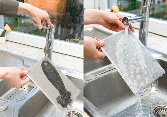 Filtersieb reinigen unter Wasserhahn Filtersieb reinigen unter Wasserhahn