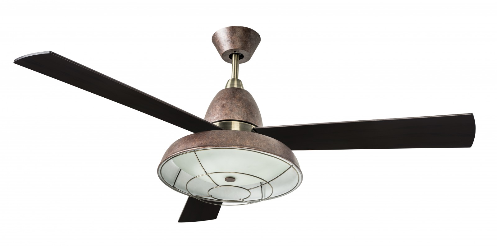 Design Deckenventilator Vintage Bronze inklusive Leuchte 132 cm von