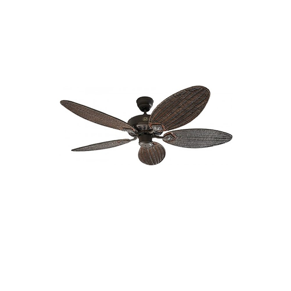 Deckenventilator Classic ROYAL 132 cm Braun antik mit Flügelsatz Rattan