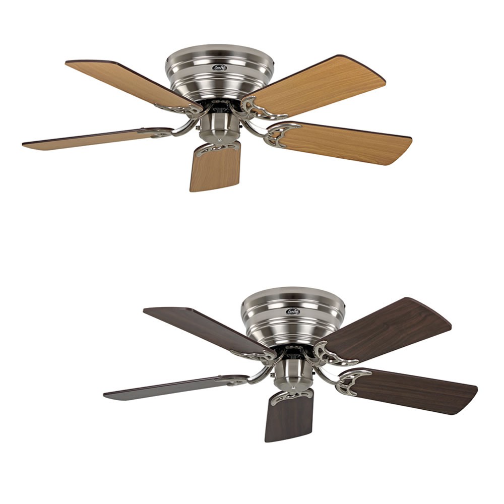 Deckenventilator Classic FLAT 75 / 103 / 132 cm extra flach Chrom