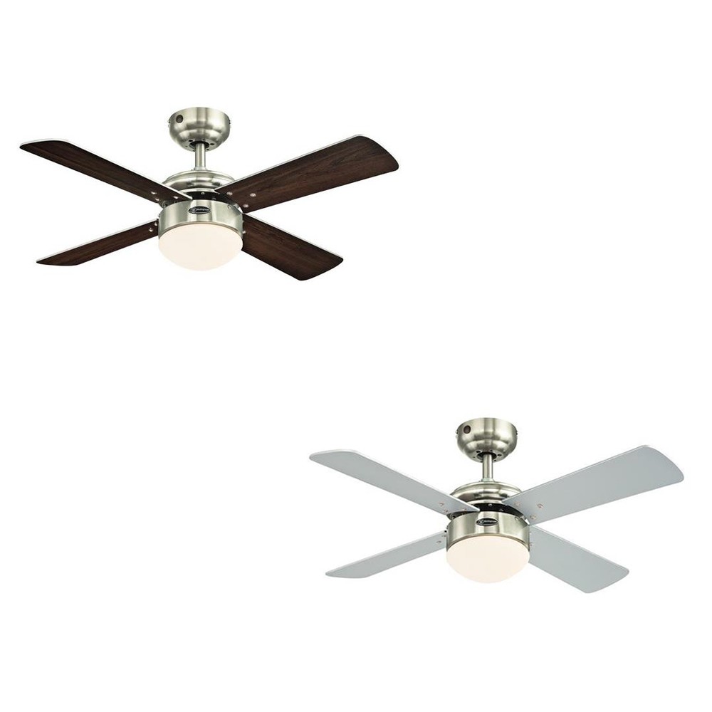 Deckenventilator Colosseum Nickel gebürstet inklusive LED ...