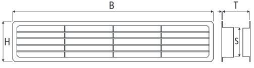 Lüftungsgitter CasaFan Tür-Überströmgitter PVC KTG | Creoven