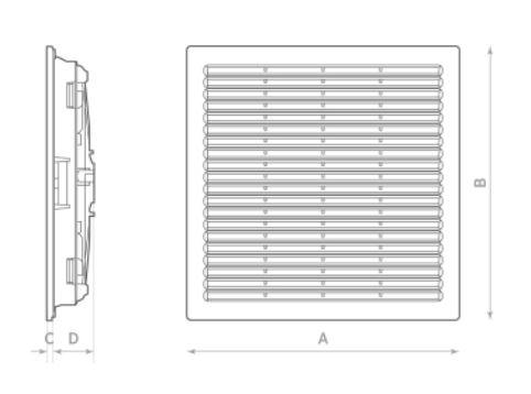 G 32 S Ausstroemungsgitter mit Filtereinsatz fuer Oerre RC 20.32 S Axialventilator