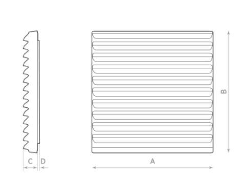 Auslassgitter mit Filter Set fuer O.ERRE RC 14.25 Axial Schaltschrankventilator