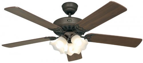 Deckenventilator Classic ROYAL 132 cm Braun antik mit Licht und